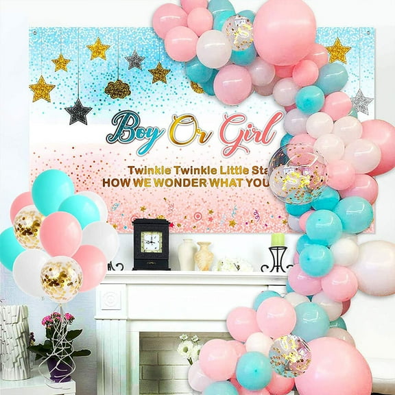 AOWEE Hawaiian Tiki Balloon Flamingo Party Decoration, Pink White Turquoise Teal Balloon Arch Garland Kit for Birthday Tropical Luau Summer Beach Party