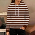 thumbnail image 2 of Boys Girls Striped Hoodie Drawstring Pullover with Pockets Loose Fit Long Sleeve shirts Casual Fall Hooded Sweatshirt for Kids, 2 of 3