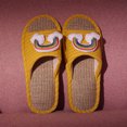 thumbnail image 1 of Women’s Linen Slippers for Summer Home Indoor, Ladies' Memory Foam Open Toe Slide Sandal with Non Slip Sole, 1 of 8