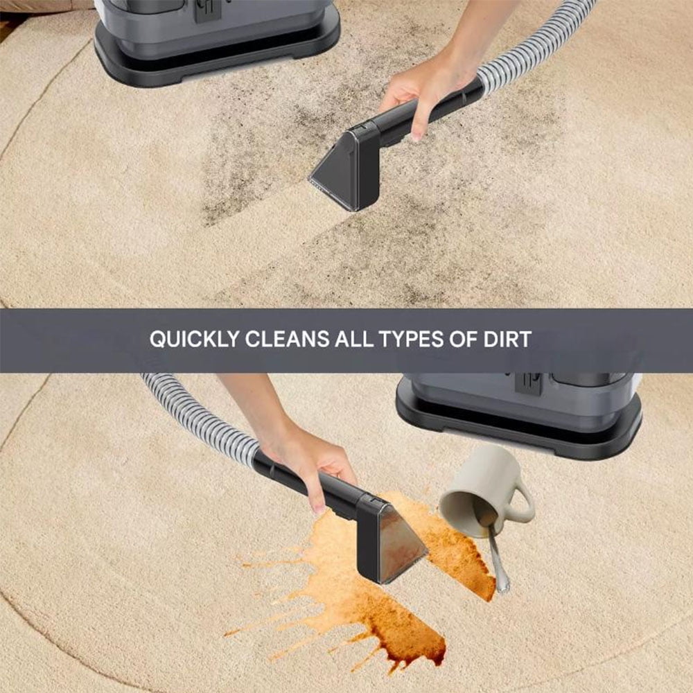 Luxsis Carpet Cleaner Machine m-304AC-a Portable 0.47 gal, Corded Electric, Wet Vacuum Cleaner for Rugs, White with Self-Cleaning Brush Head, Pet Brush Head