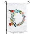 thumbnail image 2 of Letter D Floral Monogram Initial Garden Yard Flag, 2 of 4