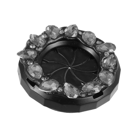 Unique Bargains Bling Car Engine Start Stop Button Cover Shiny Faux Crystal Rhinestone Key Ignition and Knob Ring Black
