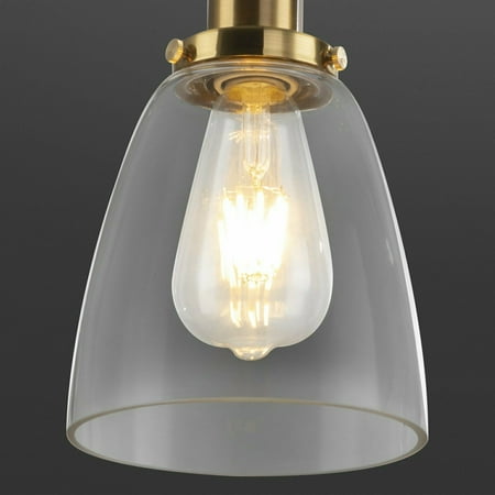 

Meterk Kitchen Blown Glass Pendant Modern Clear Glass Hanging Lights Fixture