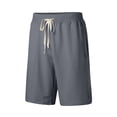 thumbnail image 5 of Sngxgn Men's Shorts Casual Elastic Waist Drawstring Casual Summer Beach Stretch Shorts(Dark Gray,M), 5 of 5
