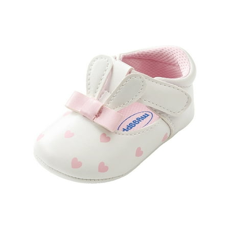 

Wesracia Baby Shoes Toddler Kids Infant Girls Rabbit Soft Sole The Floor Barefoot Non Slip First Walkers Prewalker Shoes