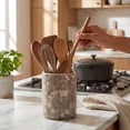 thumbnail image 4 of Radicaln Oceanic Marble Kitchen Utensil Holder 6.5 inches – Countertop Cooking Utensils Organizer, Spoon Holder, Decorative Kitchen Counter Storage, 4 of 6