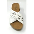 thumbnail image 4 of Victoria K Women's Laser Cut Out With Cross Over Strap Cork Wedge Sandals, 4 of 5