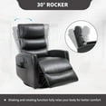 thumbnail image 5 of Heat Massage Manual Recliner Chair with Rocker and Swivel in Fabric for Living Room, 5 of 8