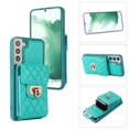 thumbnail image 1 of SaniMore for Samsung Galaxy S21 FE PU Leather Case, Multi-Functional Metal Snap Wallet Cover with Card Slot & Kickstand Shoulder Strap Full Body Protective Shell for Samsung S21 FE, Green, 1 of 10