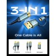 thumbnail image 2 of Cable de disco duro AINOPE de 10 Gbps USB-C a Micro B de 0,5 m, nailon, 2 of 7