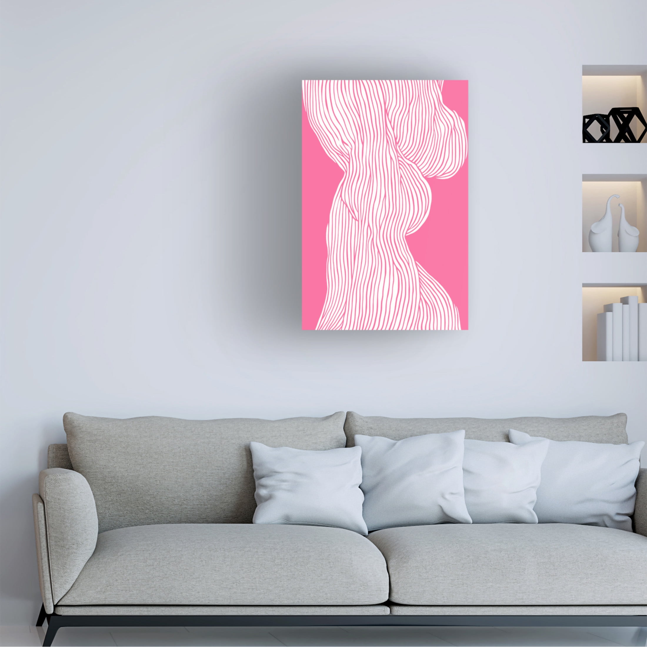 Trademark Fine Art Treechild   Fibers No 1 Pink Canvas Wall Art