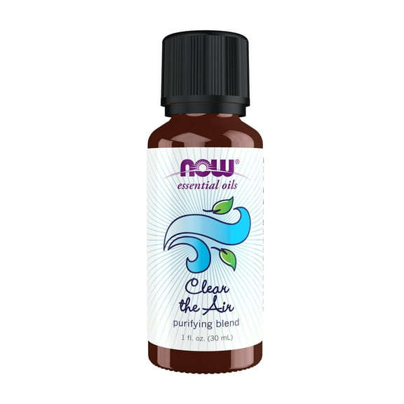 NOW Essential Oils, Clear the Air Oil Blend, Steam Distilled, Vegan, Child Resistant Cap, 1-Ounce