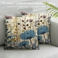 thumbnail image 3 of Nawypu  Pillow Covers Watercolor Ink Painting Dandelion Flower Leaves with Wood Background Burlap Throw Pillow Case Cushion Cover Protector Home Sofa Decorative Pillowcase, 3 of 5