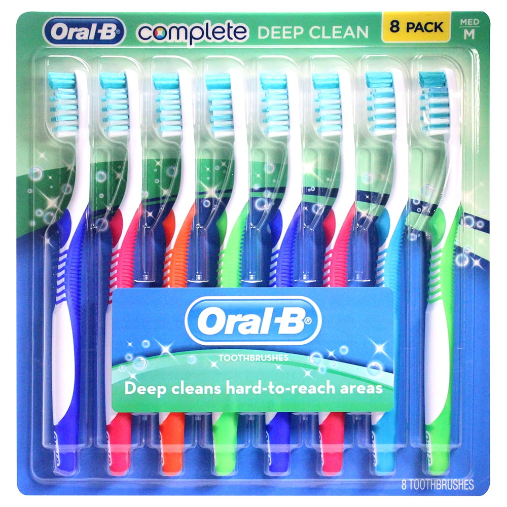 8 Ct Oral B Complete Deep Clean ManualToothbrushes Gum Massaging