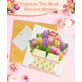 thumbnail image 2 of Pop Up Card, 3D Flower Bouquet Greeting Cards for Women with Note Card and Envelope for All Occasion, Mother's Day, Anniversary, Birthday, Thank You, Teacher Appreciation Card, 2 of 5