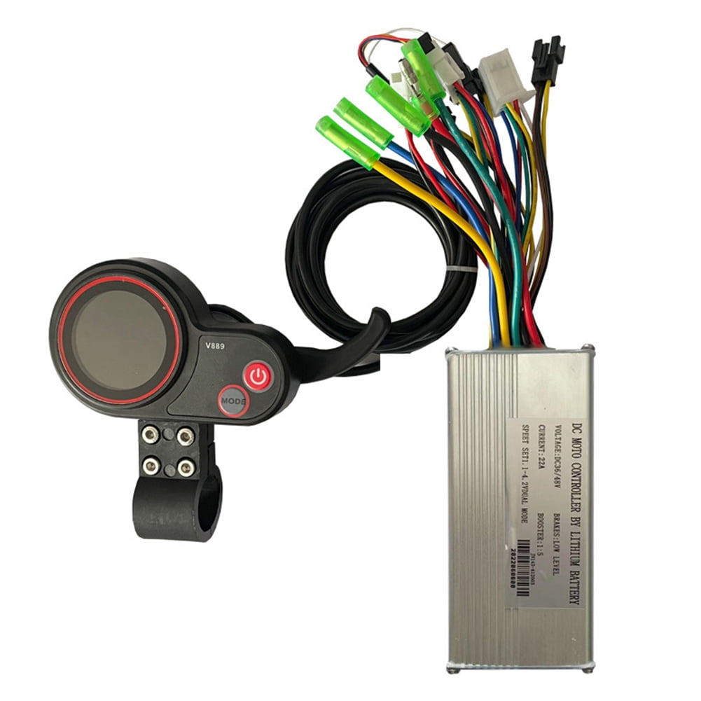 Controleur de Velo Electrique 36V 48V 500w 750w 22A avec Affichage LCD Gaz de Pouce pour Scooter Electrique Ebike Walmart