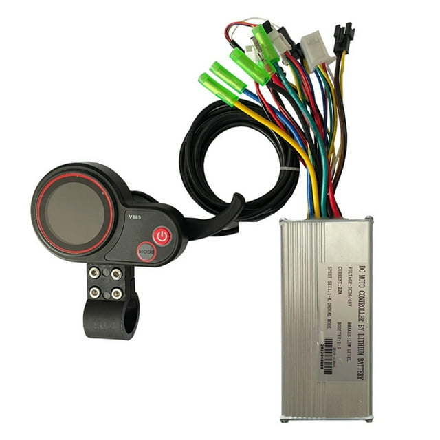 36V 48V 500W/750W 22A Controlador de Bicicleta EléCtrica con Pantalla LCD Acelerador de Pulgar para Ebike Scooter EléCtrico