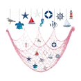 thumbnail image 2 of Aonerit 79In Cotton Fishing Net, Nautical Wall Hanging Decor, Sea Themed Mesh Display, Beach House Home Decor,Coastal Room Accent, 2 of 6