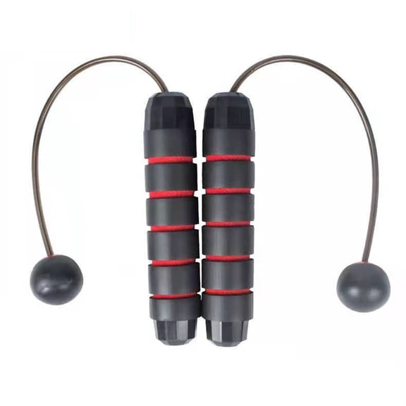 Weighted Ropeless Jump Rope ，For Workout Fitness Weight Lost Adult Kids Exercise Beginners - red