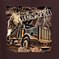 thumbnail image 2 of Wild Bobby, Big Rig Runner Trailer Truck Runnin Alone, Cars and Trucks, Women Tri-Blend Racerback Tank Top, Brown, Small, 2 of 4