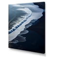 thumbnail image 2 of Designart "Coastal Beauty Aerial View of Black Sand Beach III" Beach Canvas Wall Art - Coastal White Beach & Ocean Entryway Wall Art, 2 of 6