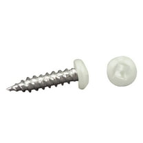 AP Products 012-PSQ500 W 8 X 1-1/4 Pan Head Square Recess Screw, Pack of 500 - 1-1/4", White