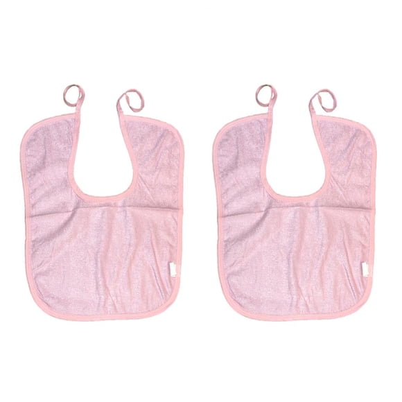 Delantal de Corto Lavable Jinwen Babero Adulto Discapacitado Rosa