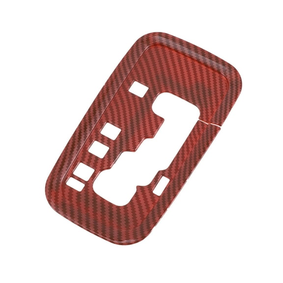 Unique Bargains 1 Pc Center Console Gear Shift Frame Panel Cover Trim for Jeep Wrangler JK JKU 11-17 Gear Shift Panel Decor Cover Sticker Carbon Fiber Pattern ABS Red
