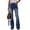 Navy blue, variant on Women High Waist Flared Leg Casual Jeans Long Denim Pants