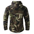 thumbnail image 3 of YDDIAN Men's Tactical Softshell Jacket Waterproof Fleece Hooded Hunting Coat Green L, 3 of 4