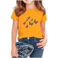 thumbnail image 2 of Awdenio Kids Girls Flag Butterflies Print Short Sleeve T-Shirt, Crew Neck Casual Tee ,Soft Top in Multi-Colors,for Patriotic Events and Everyday Wear,Size2-13, 2 of 4