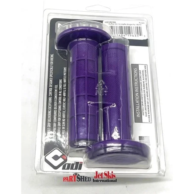 ODI Half Waffle Purple MX Dirt Bike Grips H01RFPR Ruffian