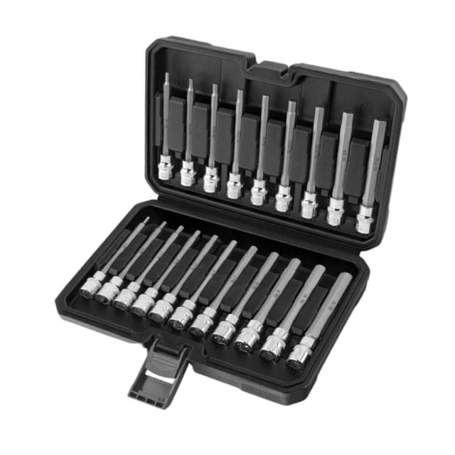 20 piezas de zócalo de bit hexagonal de 20 piezas SAE estándar y métrica de bits de 3/8 "para reparaciones de bricolaje