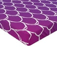 thumbnail image 2 of Ambesonne Mermaid Tail Fitted Sheet, Squama Colors, Full Size, Violet Blue Magenta, 2 of 3