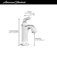 thumbnail image 3 of American Standard 7612.107 Crawford 1.2 GPM Single Hole Bathroom Faucet - Chrome, 3 of 7