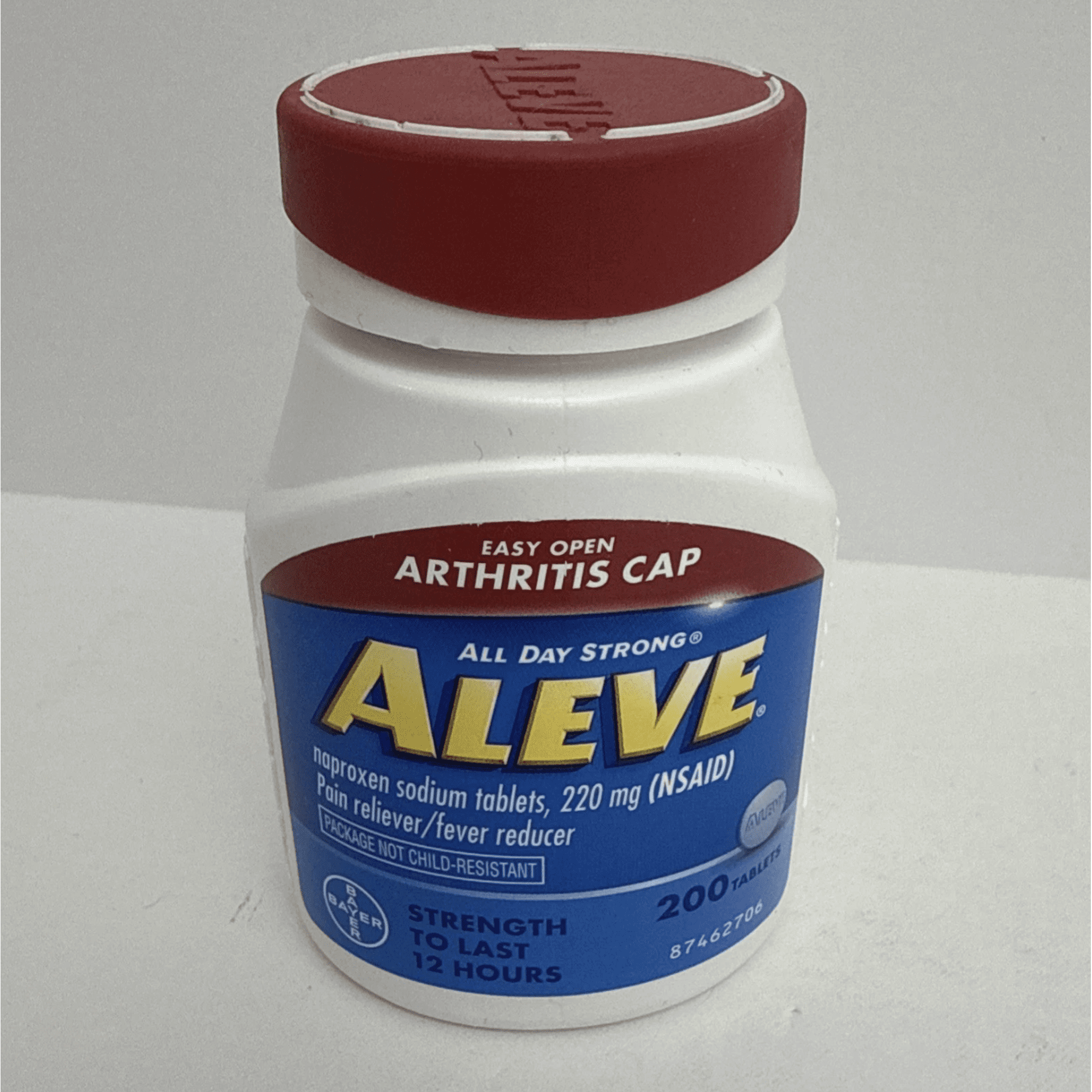 Aleve Tablets Easy Open Arthritis Cap 200 Tablets (Pack of 3)