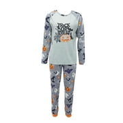 Seyurigaoka Halloween Print Raglan Tops and Trousers Parent-child Pajamas Set