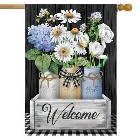 Briarwood Lane Crated Mason Jars Spring House Flag