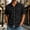 Black, variant on Tdoqot Mens Cotton Button Down Shirts with Pockets- Casual Summer Lapel Short Sleeve Beach Shirts Navy Size 2XL