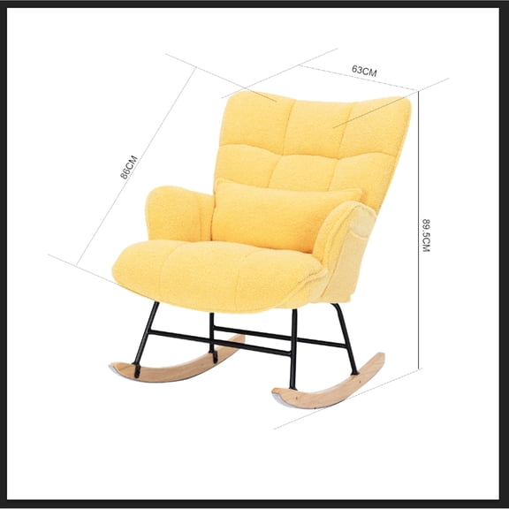 Modern Rocker | Used in Bedroom and Nursery | Velvet and Teddy Combination | Ergonomic Design Reduces Fatigue