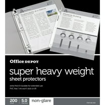 Office Depot® Brand Super Heavyweight Sheet Protectors, 8-1/2" x 11", Non-Glare, Box Of 200