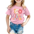 thumbnail image 1 of TZEWGL Tops For Toddler Graphic Print Round Neck Loose Short Sleeve Top For Newborns size 5-6T, 1 of 4