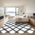 thumbnail image 3 of ODIKA 3'x5' Machine Washable Non-Slip Area Rug, Geometric Black High Traffic Rug, White, 1103096, 3 of 7