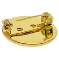 thumbnail image 4 of 10 piezas de broche de cabujón en blanco, pin de solapa, insignia, base de botón trasero, base de metal dorado, 4 of 9