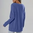 thumbnail image 2 of Breezora Women's Round Neck Comfort Top Soft Homewear Relaxed Fit Loungewear XXL Size Blue, 2 of 9