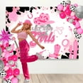 thumbnail image 6 of Disco Cowgirl Backdrop Pink Space Let's Go Girls Birthday Banner Bachelorette Weekend Last Rodeo Let's Get Nashty Wetsern Party Decoration, 6 of 7