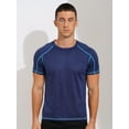 thumbnail image 6 of JanJean Men's Athletic Short Sleeves T-Shirt Quick Dry Performance Tee Shirt Gym Yoga Workout Tops Dark Blue L, 6 of 7