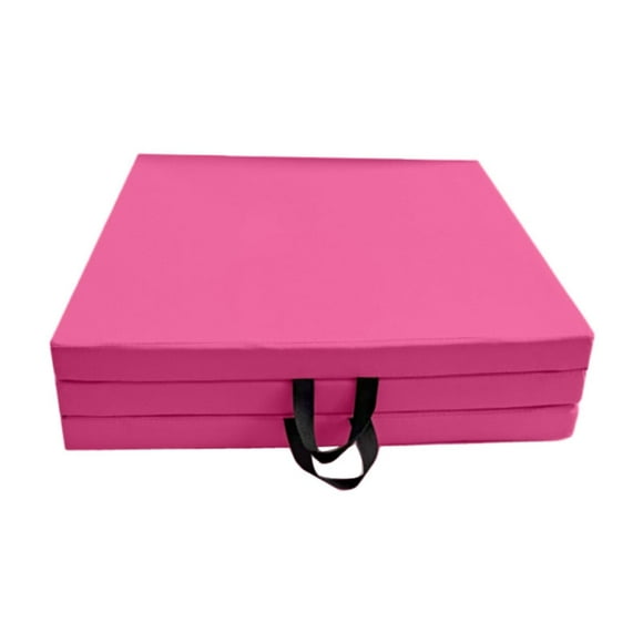 Siruishop Tapis d'Exercice Pliant Imperméable avec Poignées de Transport pour Femmes Hommes Tapis de Pilates Rose Rose