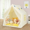 thumbnail image 2 of Costway Large Play Tent  Kids & Toddlers Playhouse with Washable Cotton Mat, Star Lights, 2 of 10
