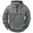 thumbnail image 2 of Mens Oversized Hoodies Fleece Lined Sweatshirts Fall Winter Hooded Collar Drawstring Pullover with Pockets, 2 of 8